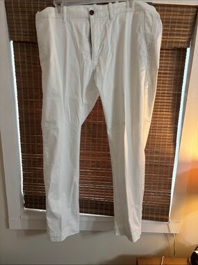 J. Crew Men's White Chino Pants